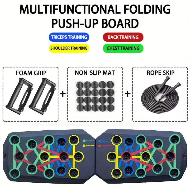 Push Zone™ Foldable Push-Up Board Portable All-in-One Fitness Gear