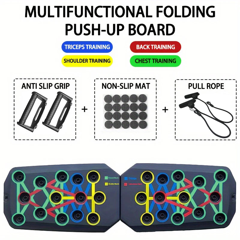 Push Zone™ Foldable Push-Up Board Portable All-in-One Fitness Gear